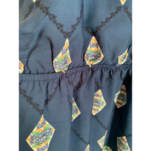 Monteau Los Angeles Women's Large Halter Blue Sun Dress Spring Wardrobe - Picture 5 of 8